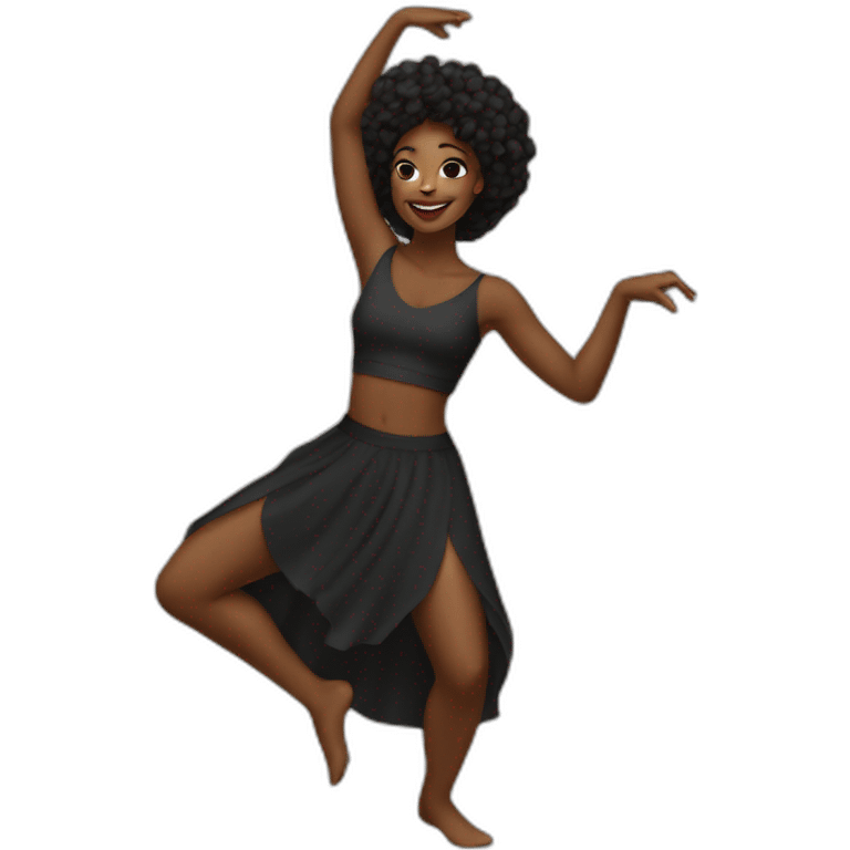 Beautiful Black women dance emoji