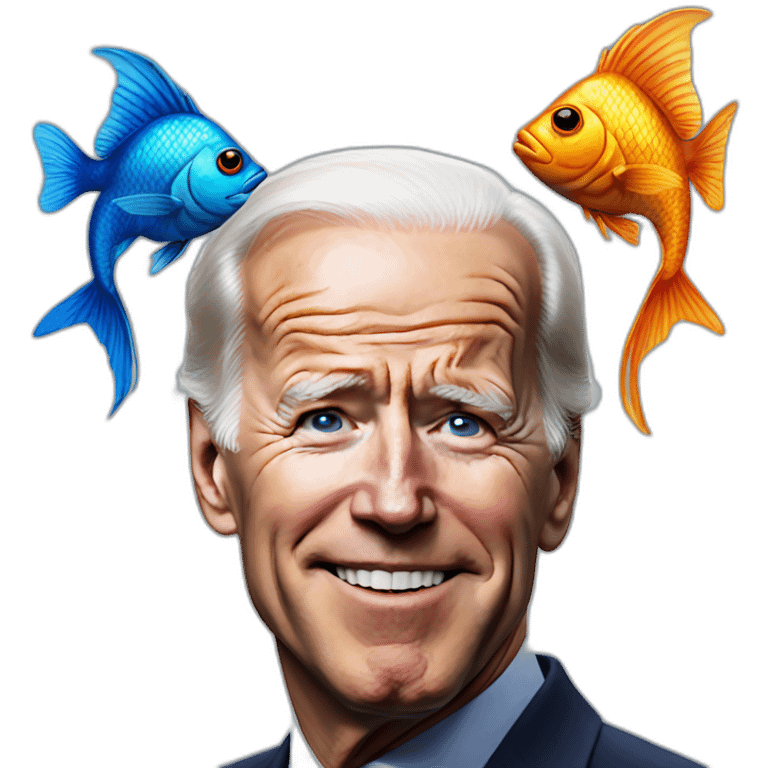 hyper realistic fishy biden emoji