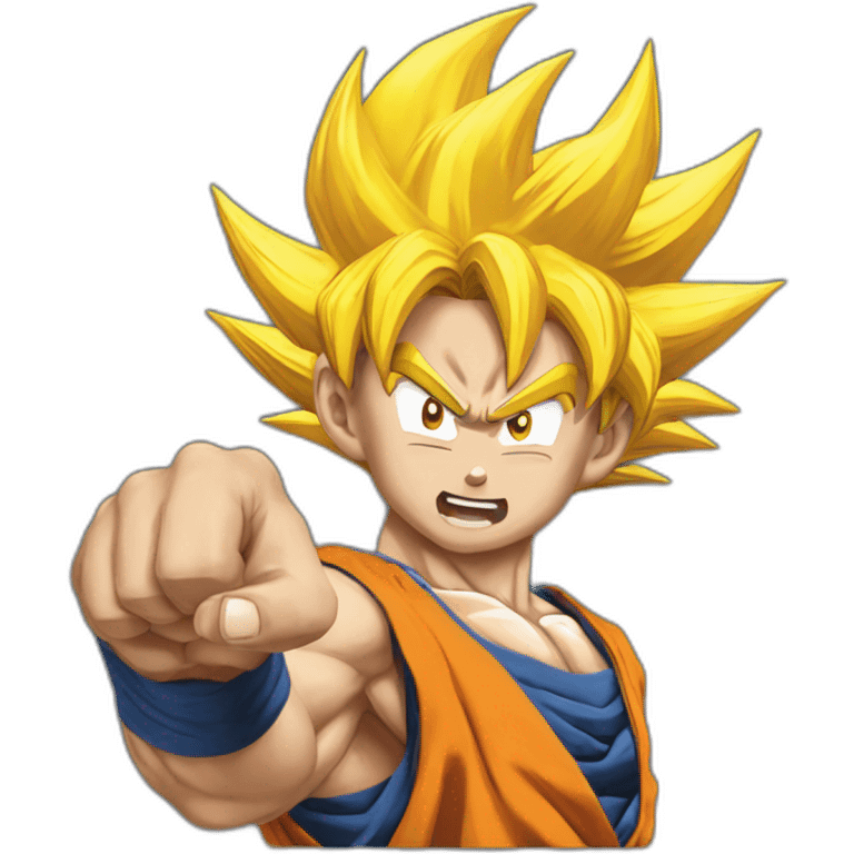 goku super saiyan pointing fingers towards me front view emoji