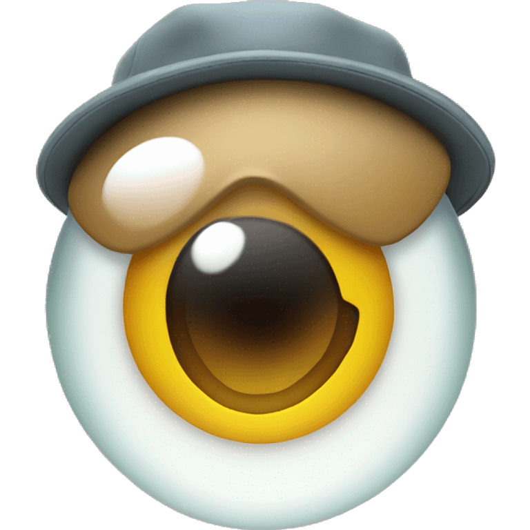 Eyes glass face with cap emoji