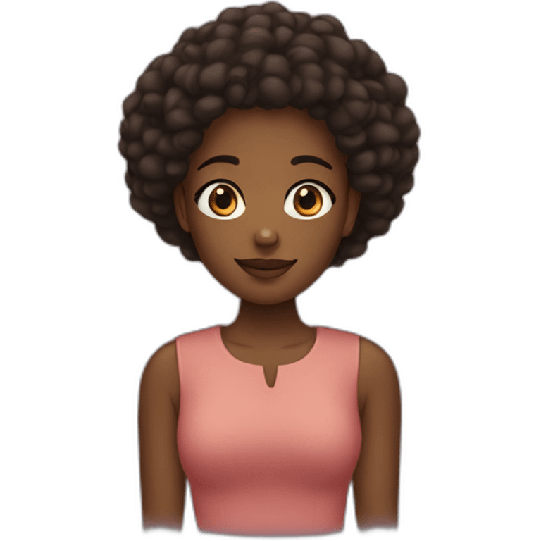 Black girl with a beard emoji