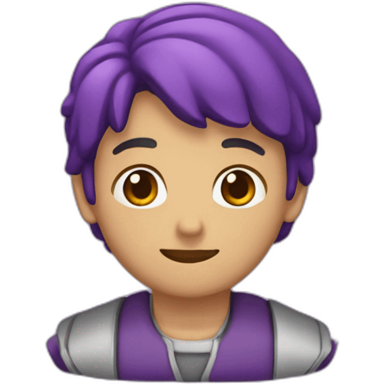 Hongo enamorado de color morado emoji