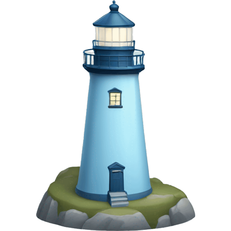 light blue lighthouse  emoji