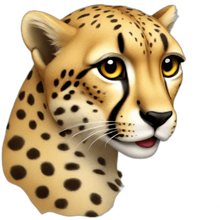 cheetah eating emoji