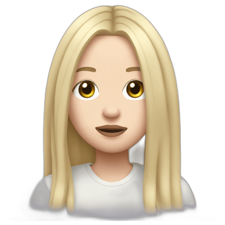 billie eilish with blonde hair emoji