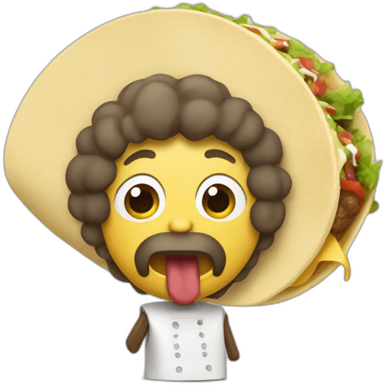 Singe qui mange un french tacos emoji