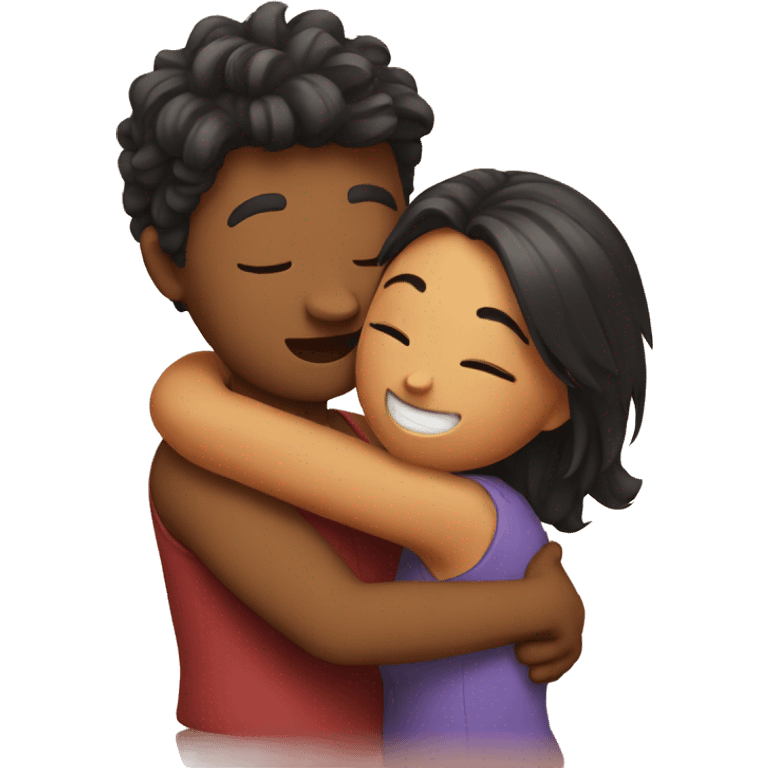 Hug couple emoji