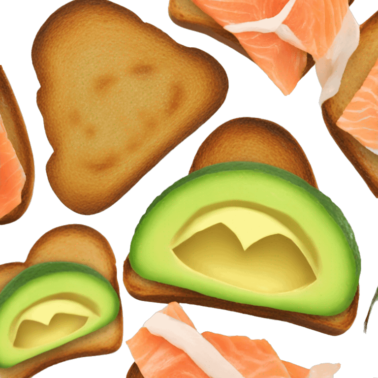 avocado salmon toast emoji