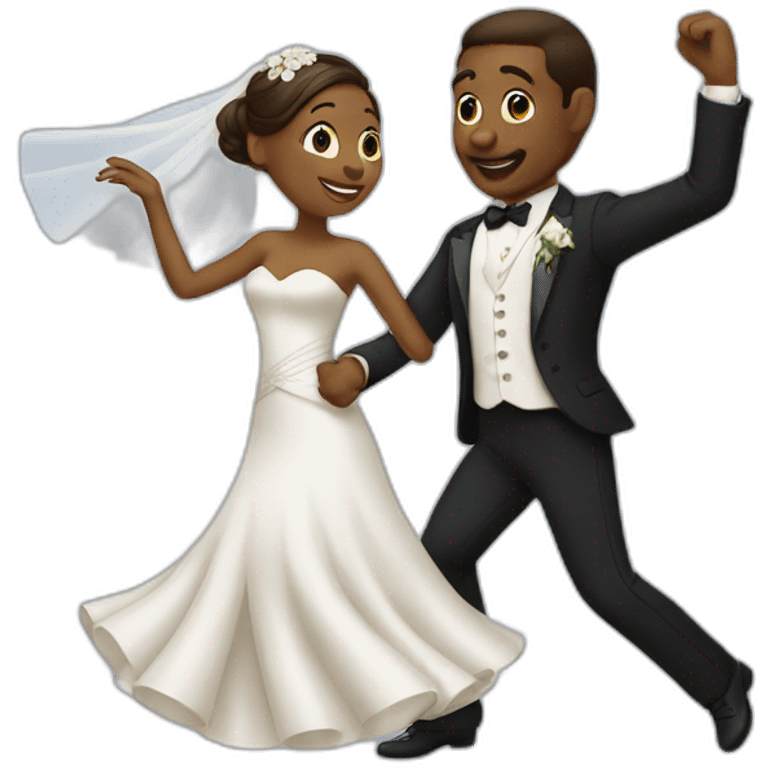 dancing wedding couple emoji