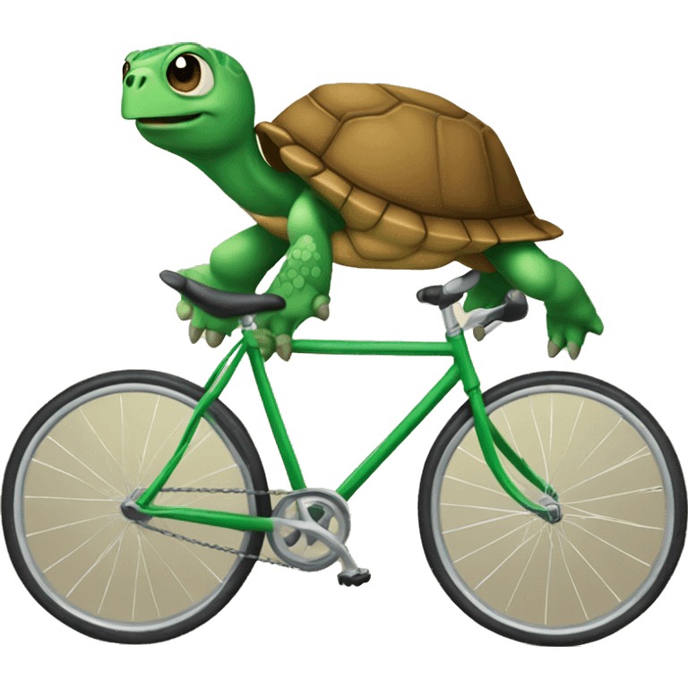 Tortuga en bicicleta  emoji