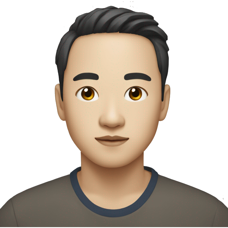  chinese character avatar, 20 year old ，Neutral and Abstract emoji