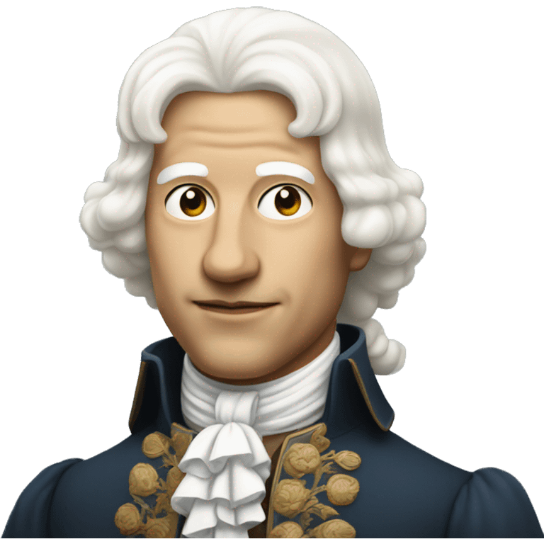 18th century man with white wig Emoji apple style  emoji