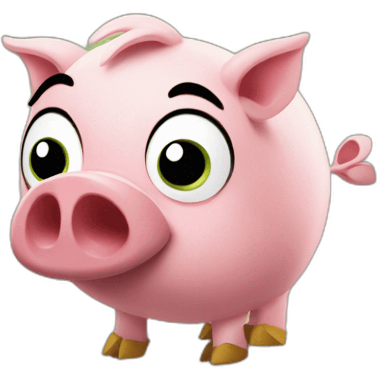 The pig from Angry Birds nursery on the birds emoji