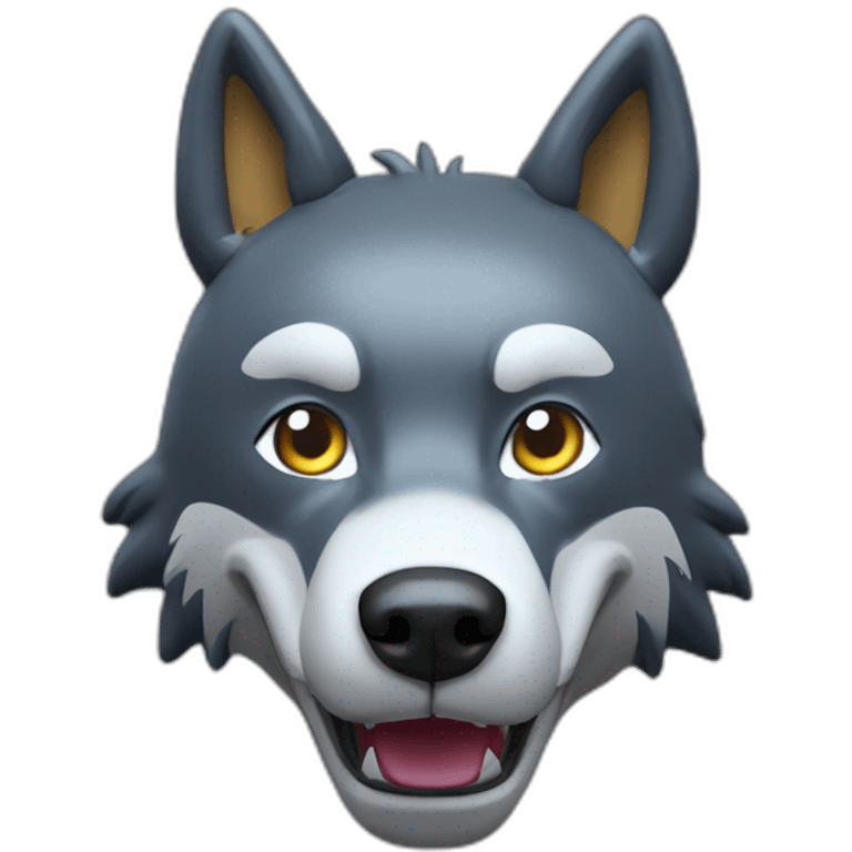 Anthropomorphic latex inflatable wolf  emoji