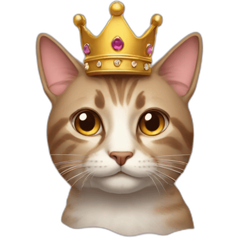 cat wearing crown emoji