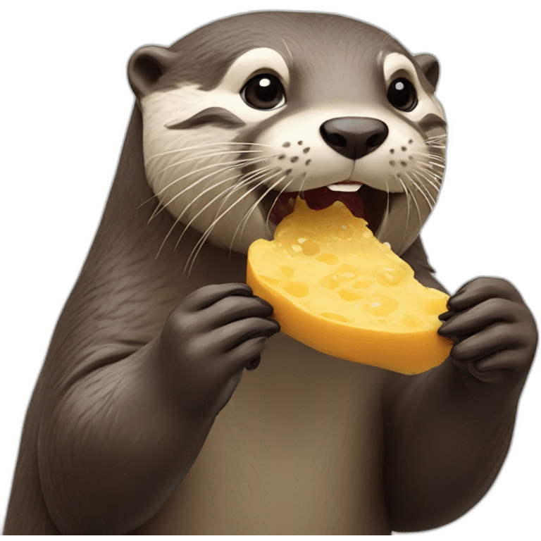 Otter eating emoji