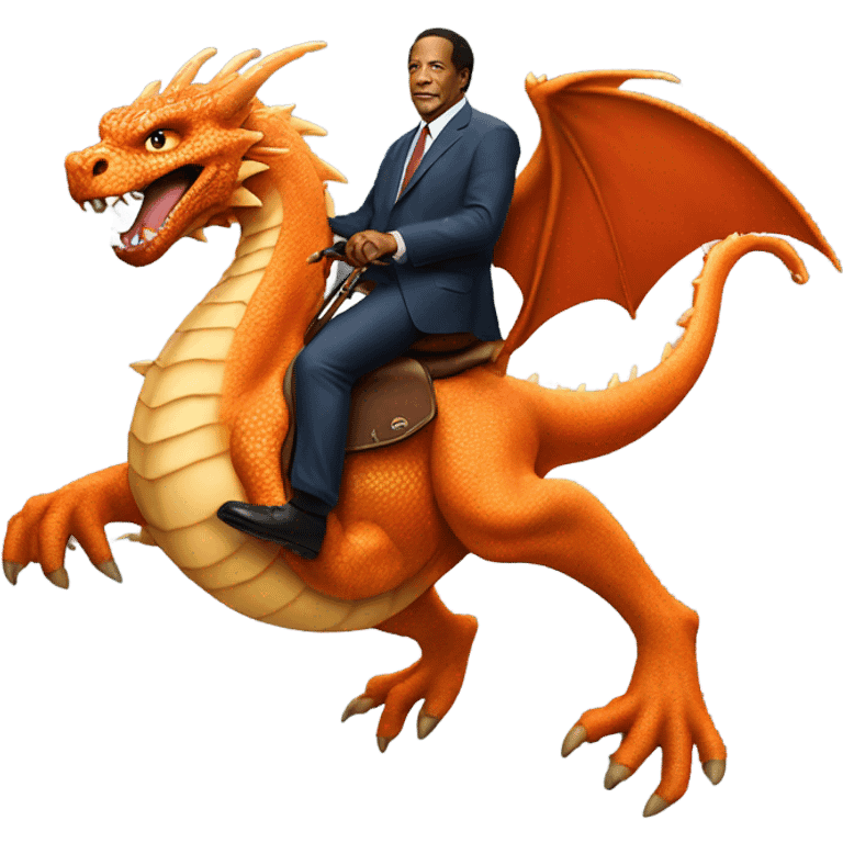 Oj Simpson riding a dragon emoji