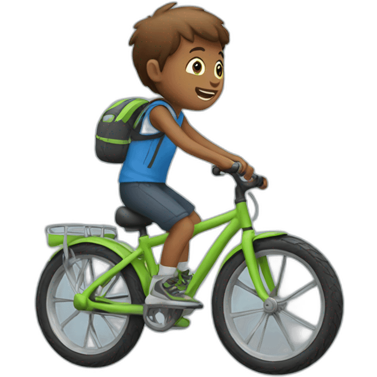 kid riding bike emoji