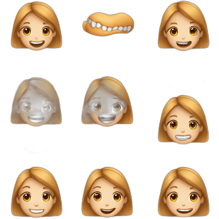 girl with dental braces emoji