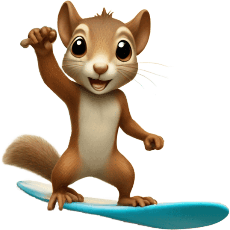 Surfing squirrel emoji