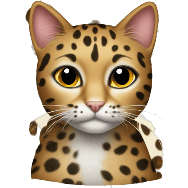 Cat with leopard print emoji