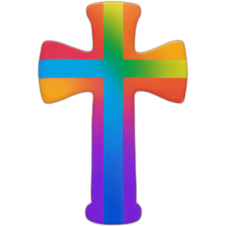 LGBT+ flag cross manji bouddhist in the middle emoji