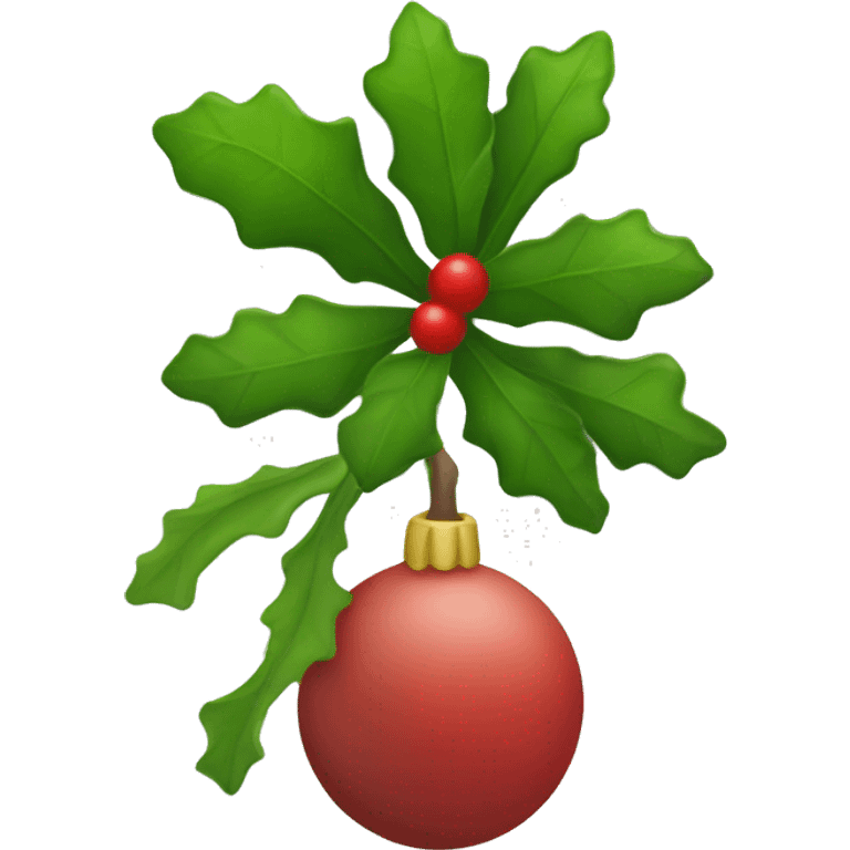 mistletoe with sniw emoji