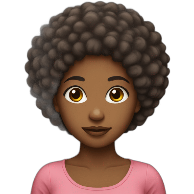 Afro girl emoji