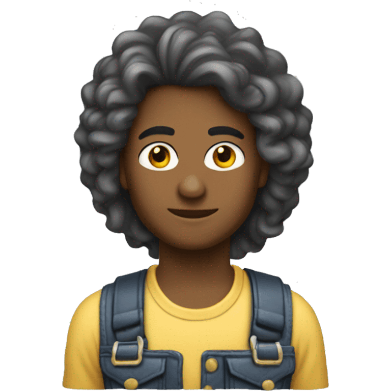 Banco de cabelo cacheado  emoji