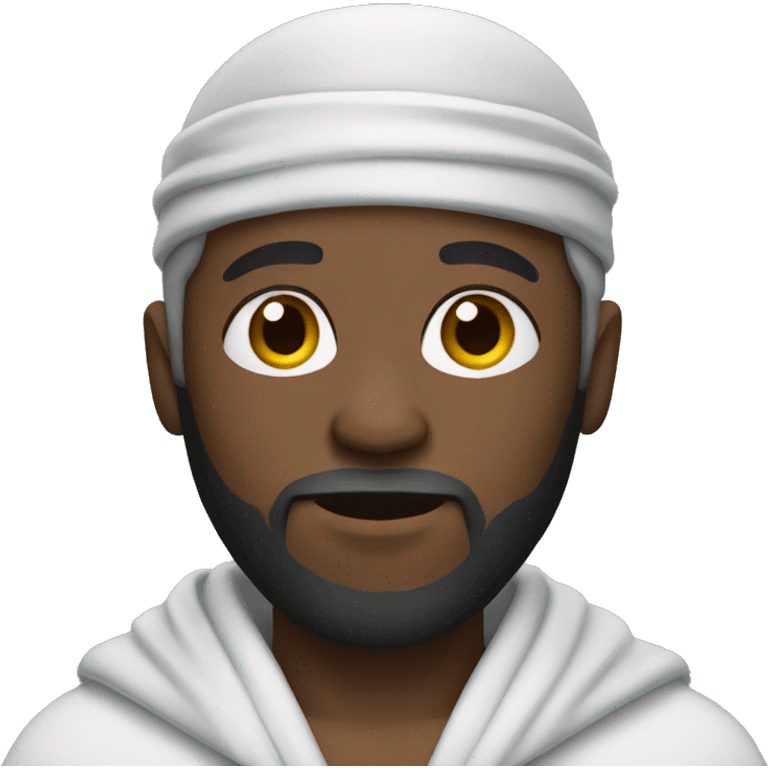 Black man with beard in robe  emoji