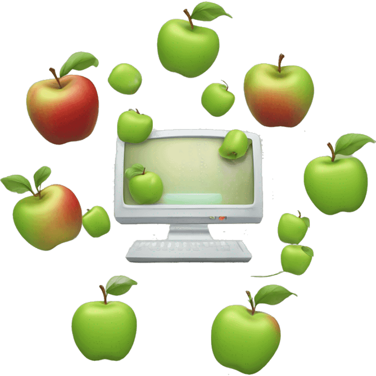 Computer sience with apples emoji