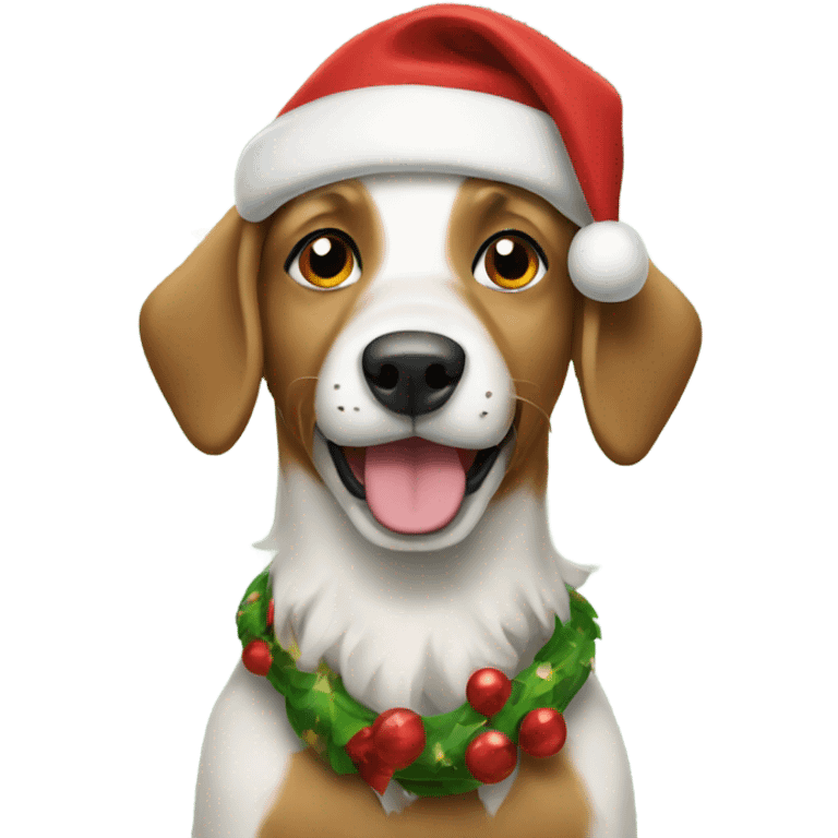 Christmas dog emoji