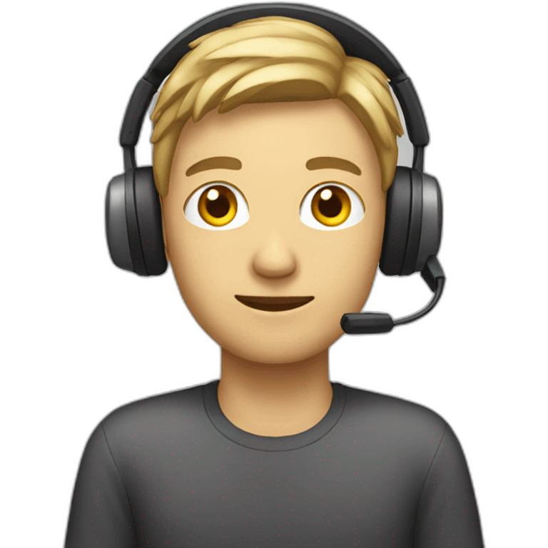 person with headset emoji