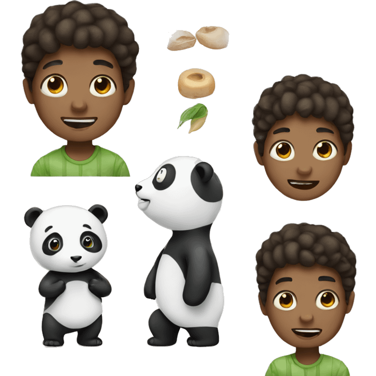 boy with panda bean emoji