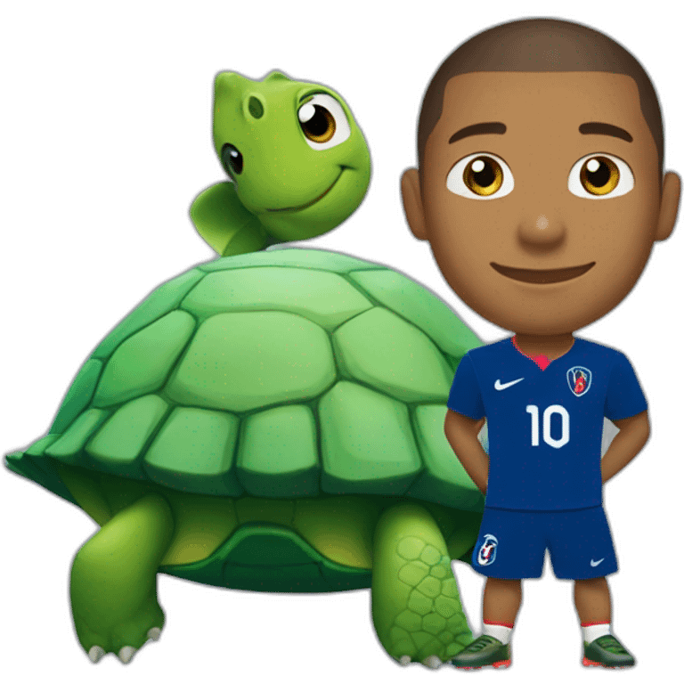 Mbappe et tortue emoji