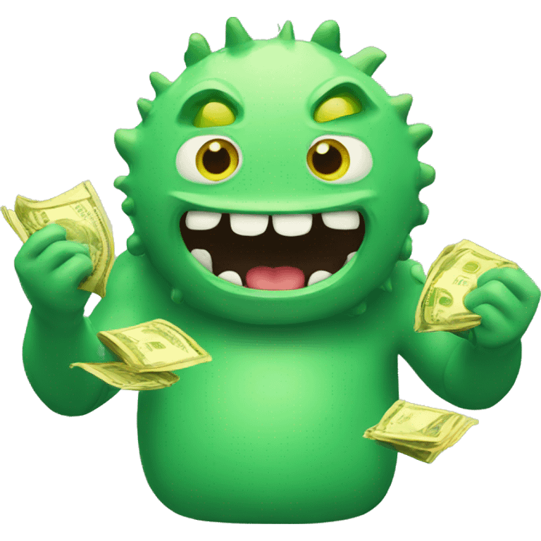 moster eating money emoji