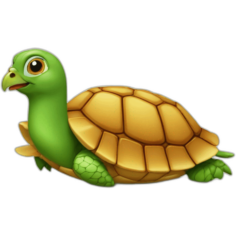 Tortue et poulet emoji