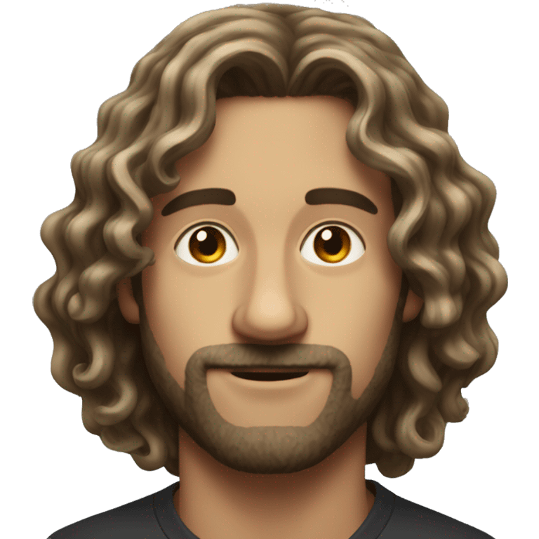 Wavy hair guy meme portrait emoji