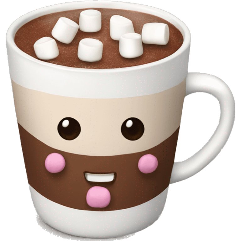 Hot chocolate with marshmallows Christmas themed  emoji