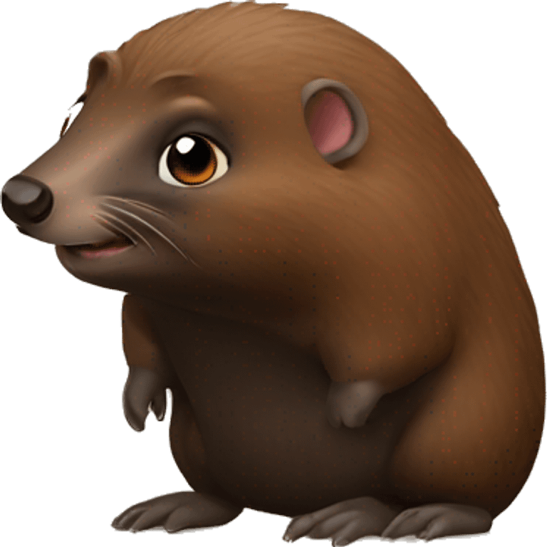 Brown mole mammal emoji