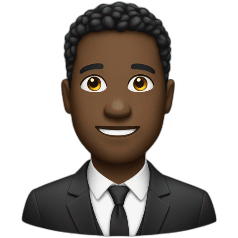 black men in suit emoji