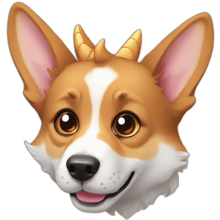 Corgi and cute dragon emoji