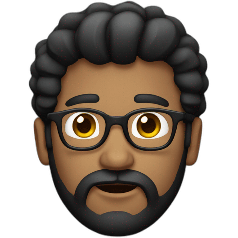 Hombre negro con barba y corona  emoji