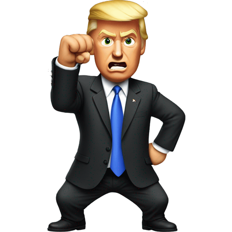 donald trump with his fist in he air emoji