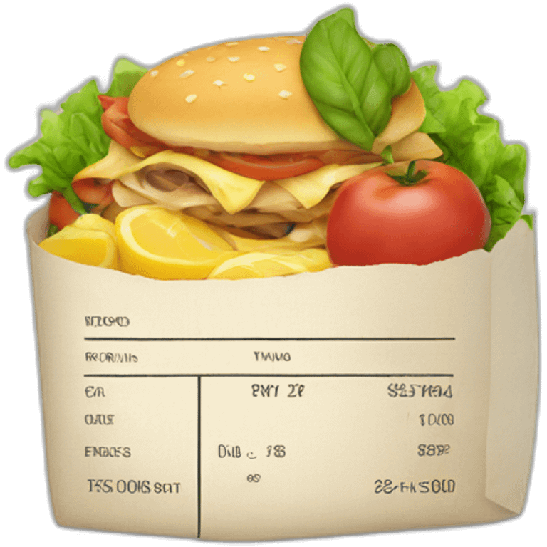 meal receipt emoji