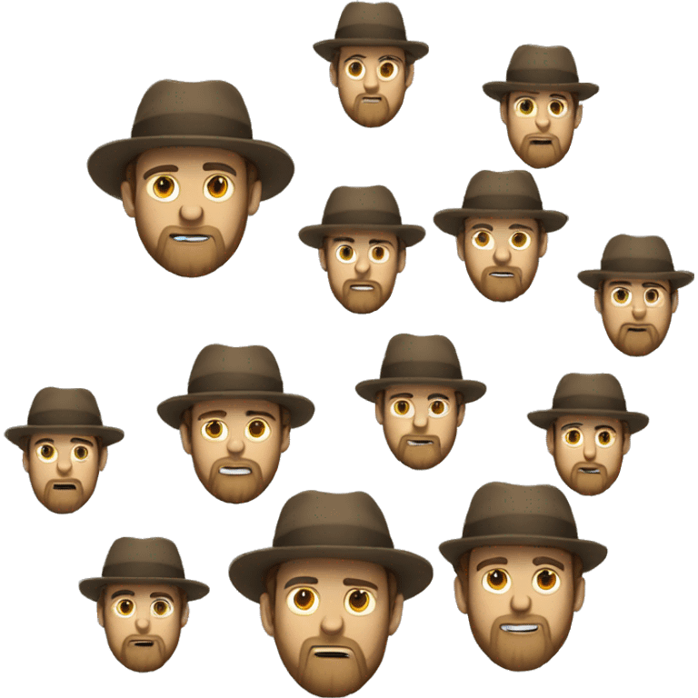 Guy wearing hat with a beard emoji