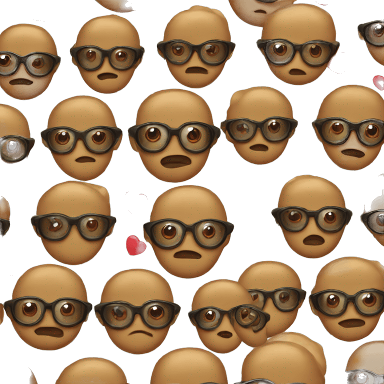 Poop with heart shaped glasses emoji