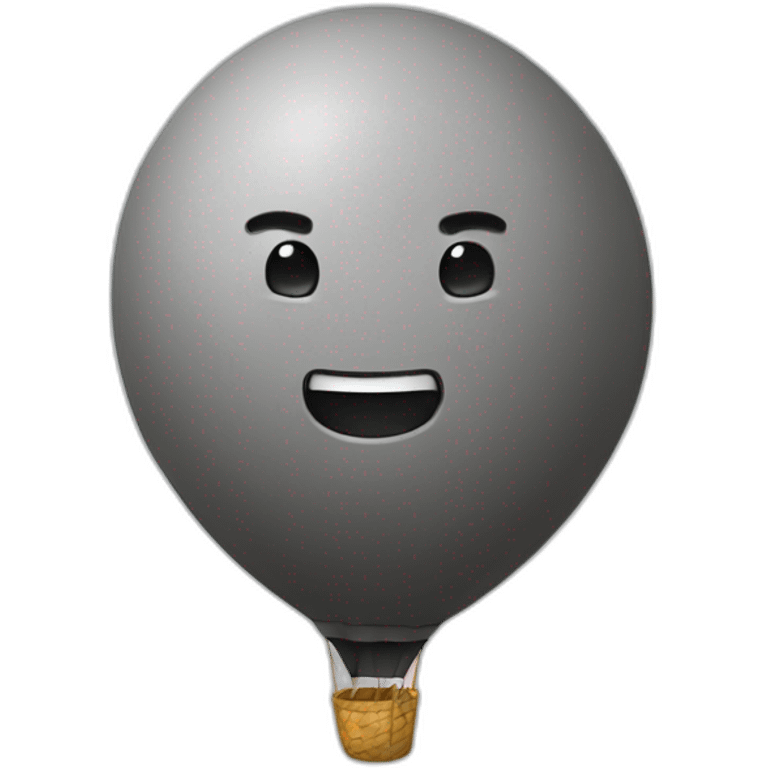 A rock on a ballon emoji