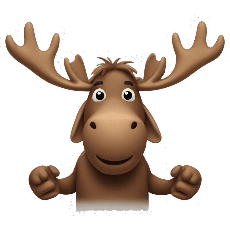 Moose with hands  emoji