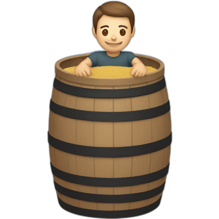 Person in a barrel emoji